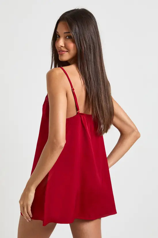 Boohoo Satin Lace Detail Nightie