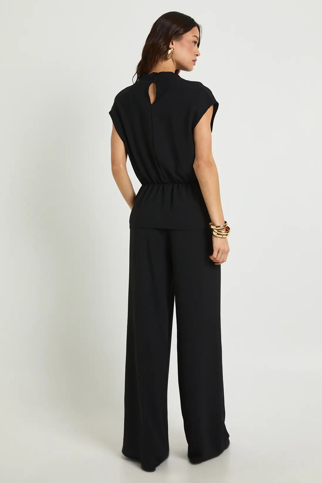 boohoo Tall Woven Drape Blouse & Trouser Co-Ord SET