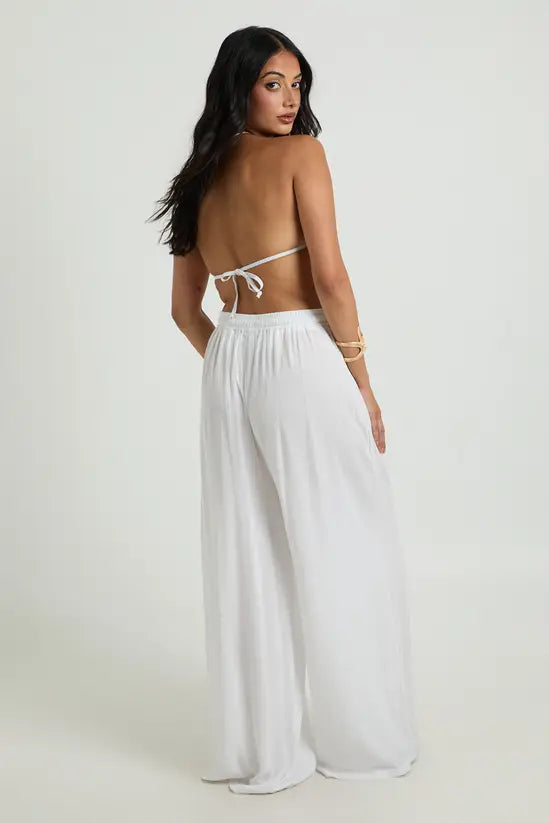 Boohoo Essentials Oversized Linen Look Trousers
