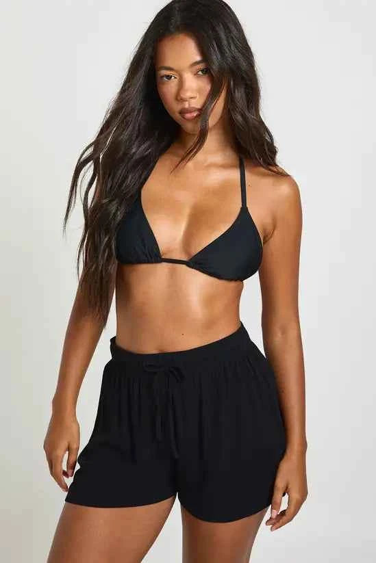 boohoo Essentials Linen Look Shorts