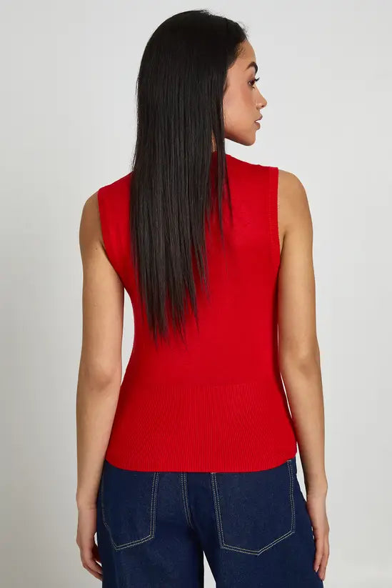 boohoo Rib Knitted Button Through Cinched Hem Top
