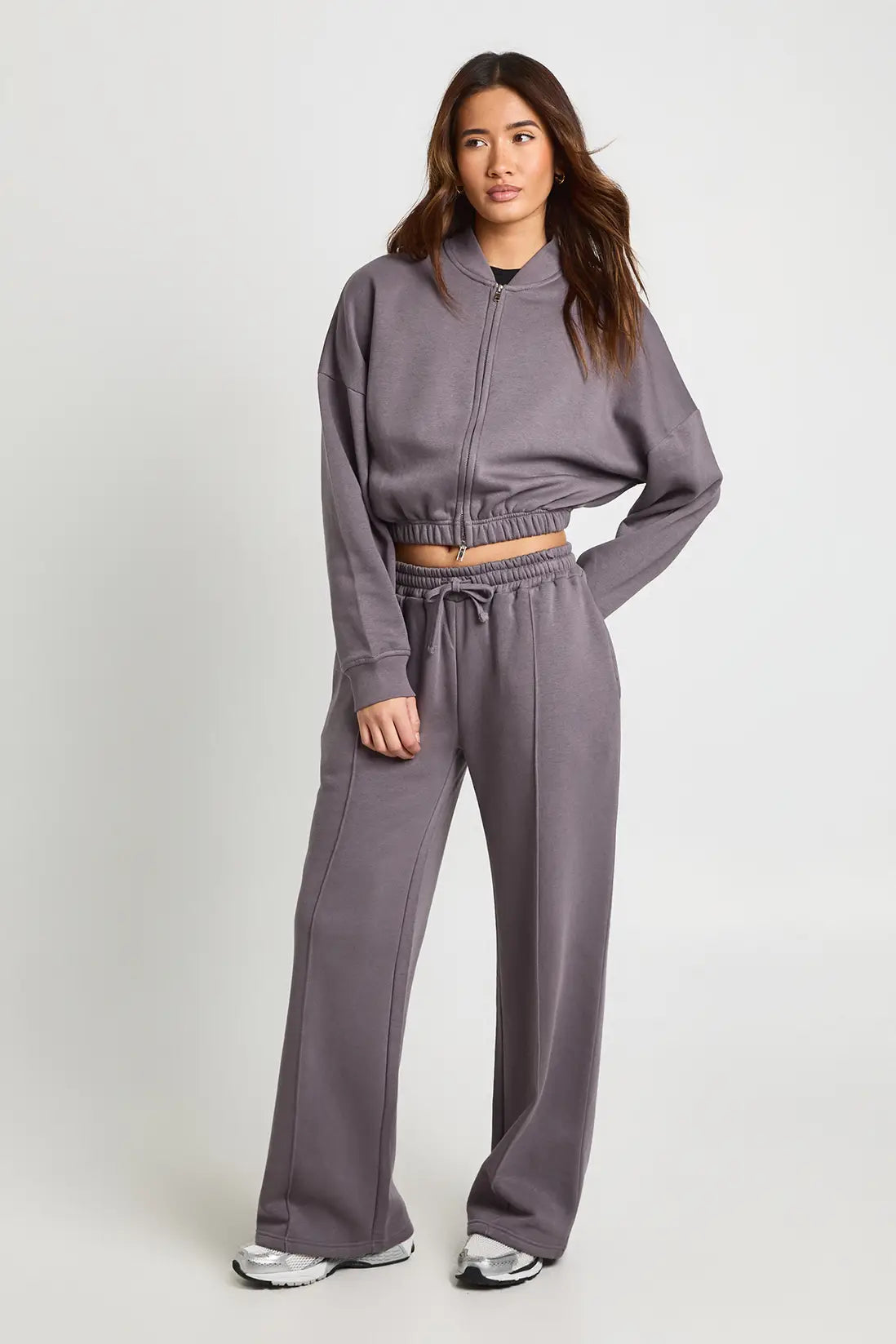 boohoo Zip Through Bomber Hoodie