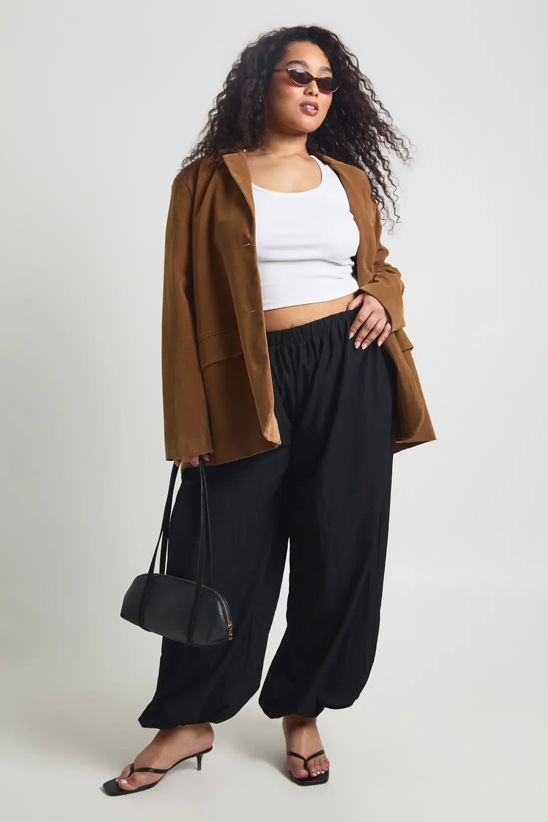 boohoo Plus Peached Balloon Trouser