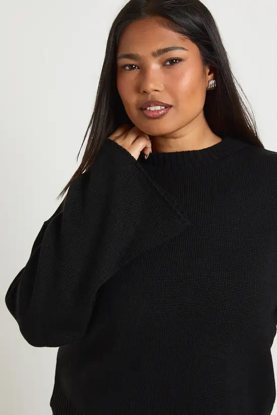 boohoo Plus Crew Neck Knit Jumper