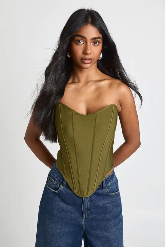 Boohoo Bandeau Bandage Corset Top