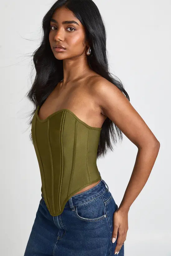 Boohoo Bandeau Bandage Corset Top