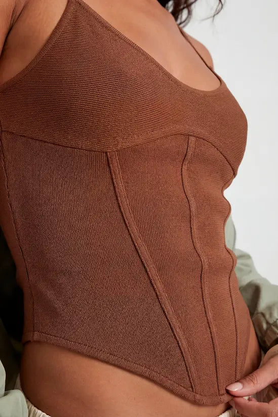 boohoo Strappy Bandage Corset Top