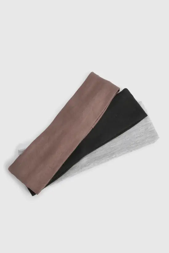 boohoo 3 Pack Jersey Headbands