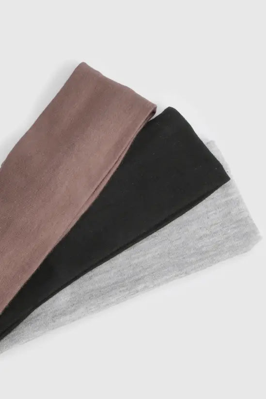 boohoo 3 Pack Jersey Headbands