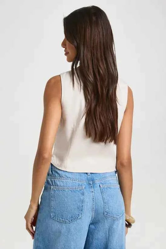 boohoo Crepe Beaded Cowl Neck Top