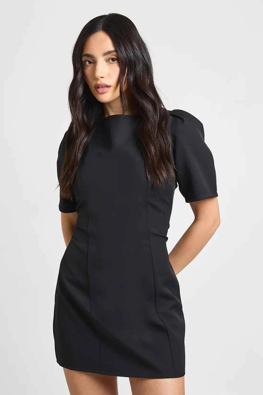 boohoo Structured Seam Detail Mini Dress