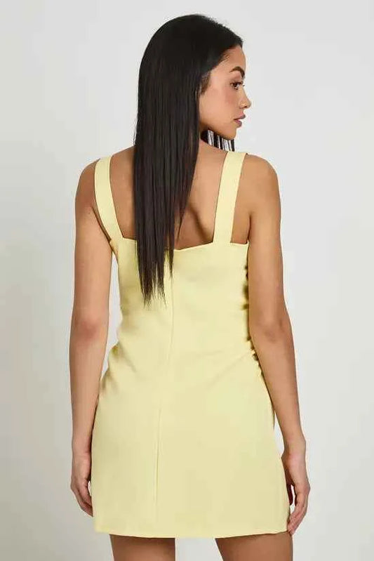 boohoo Square Neck Ruched Mini Dress