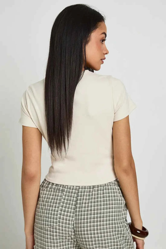 boohoo Ultra Soft Short Sleeve Fitted Top
