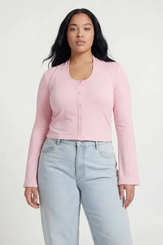 boohoo Plus Double Layer Halter Neck Button Down Top