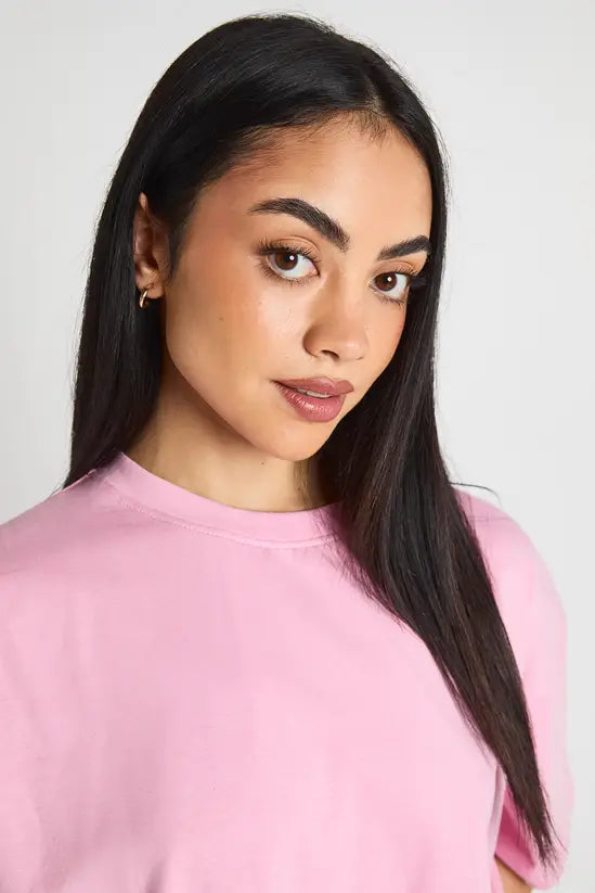 boohoo Basic Oversized Boxy Crop T-Shirt