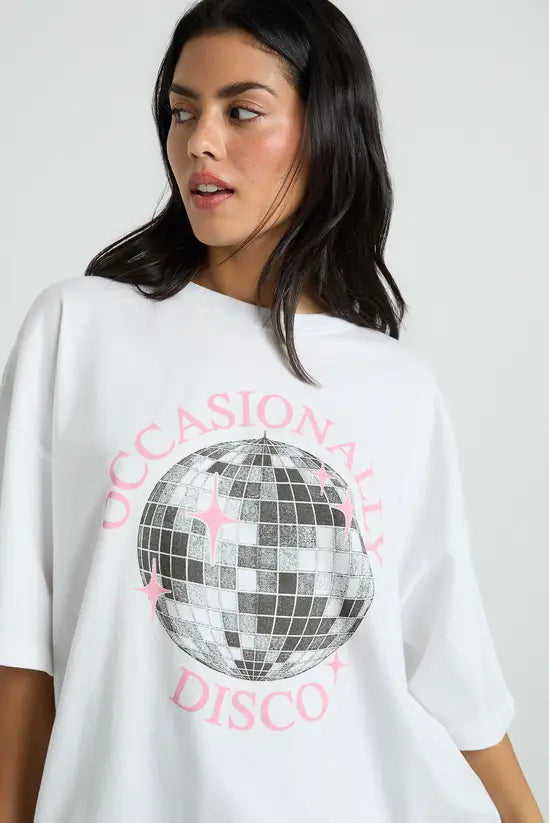 boohoo Occasionally Disco Oversized T-Shirt