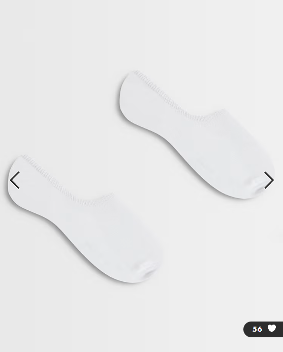 Pieces 2 pack trainer socks in white