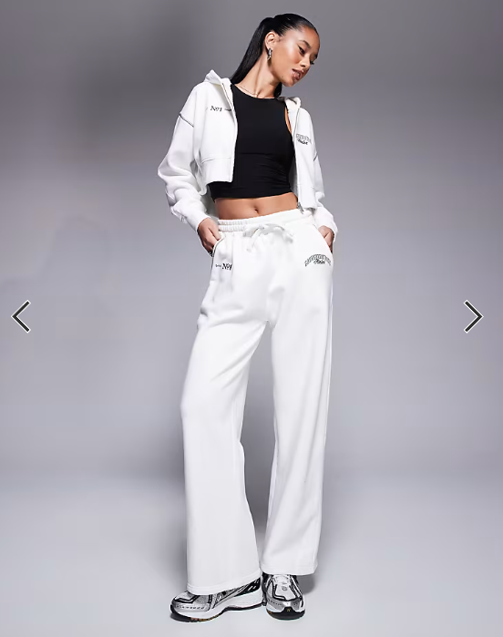 Good For Nothing co-ord sweat logo joggers in off white