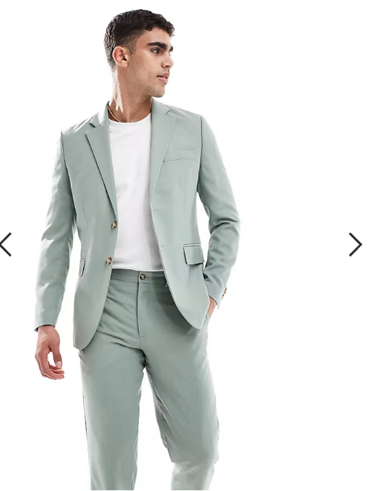 Jack & Jones super slim suit jacket in light green