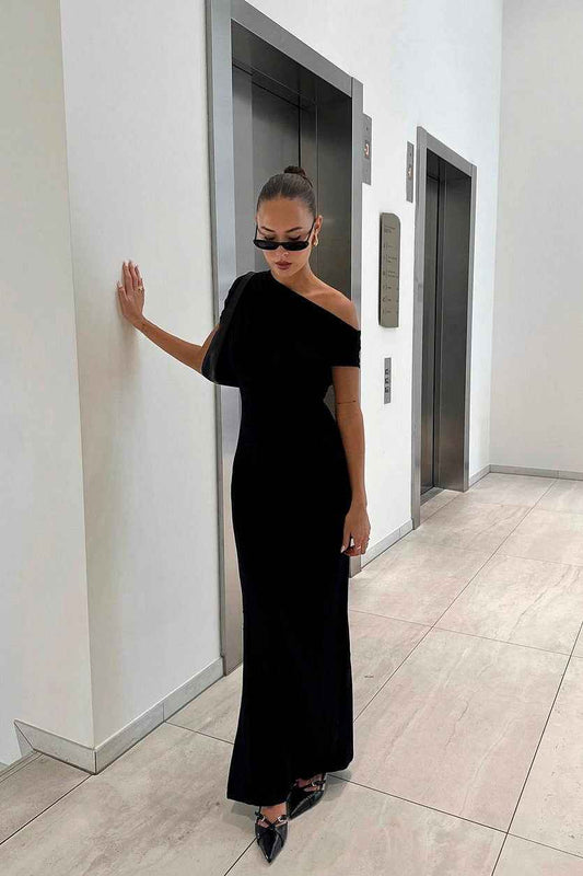 Na-kd Soft Line Draped Maxi Dress