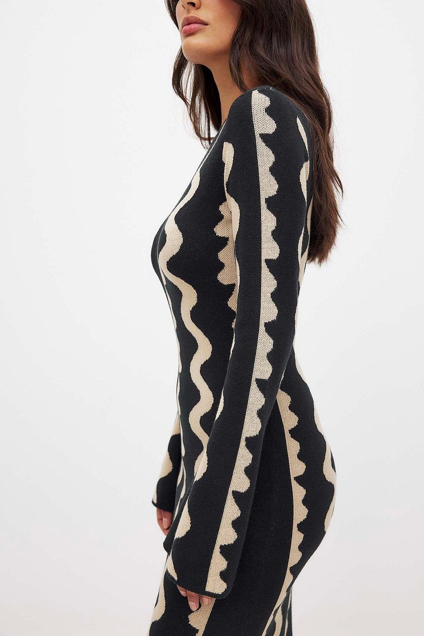 Na-kd Jacquard Knitted Maxi Dress