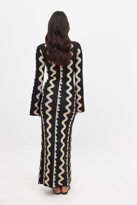 Na-kd Jacquard Knitted Maxi Dress