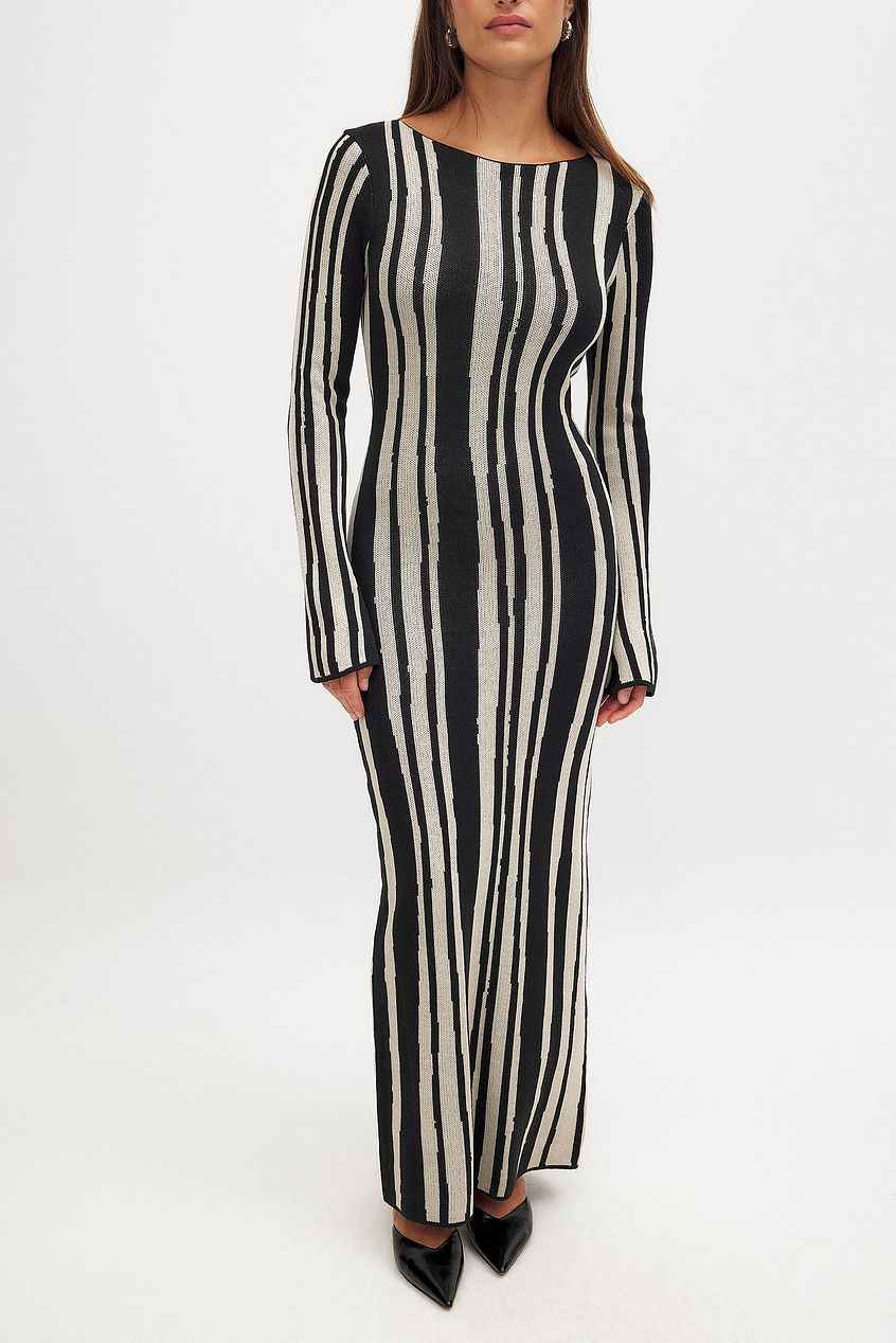 Na-kd Jacquard Knitted Maxi Dress