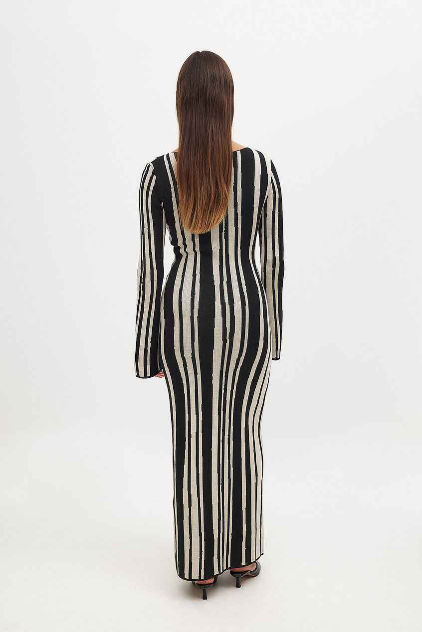 Na-kd Jacquard Knitted Maxi Dress