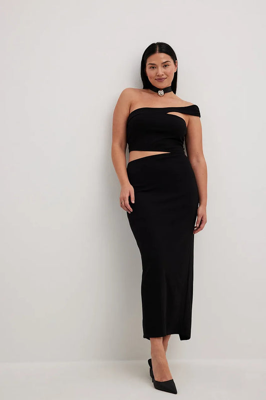 Jersey Cut Out Maxi Dress