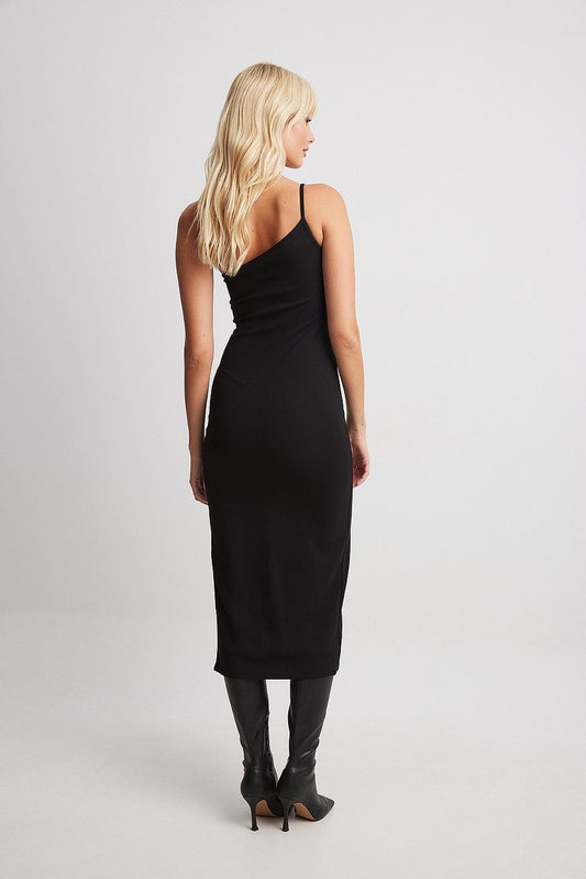 Na-kd Jersey One Shoulder Midi Dress