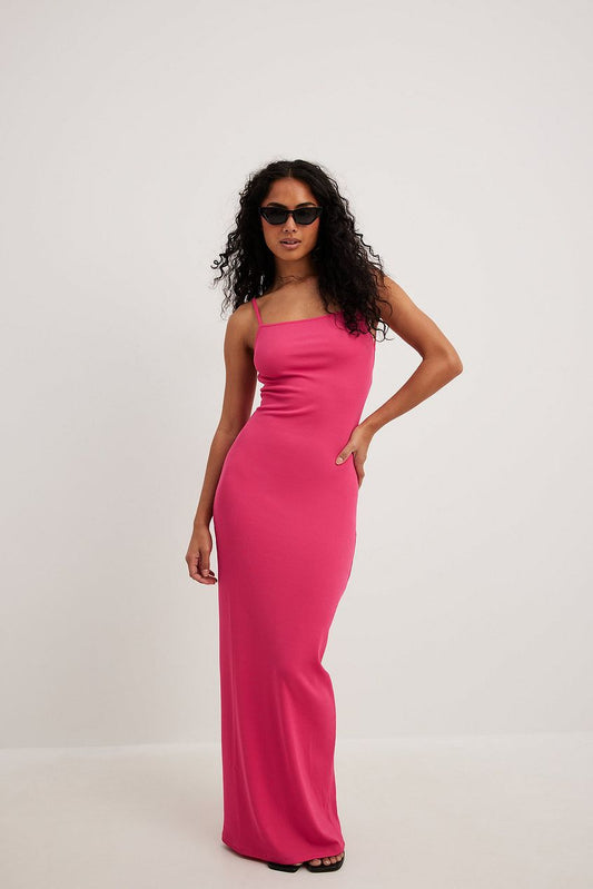 Jersey Open Back Maxi Dress
