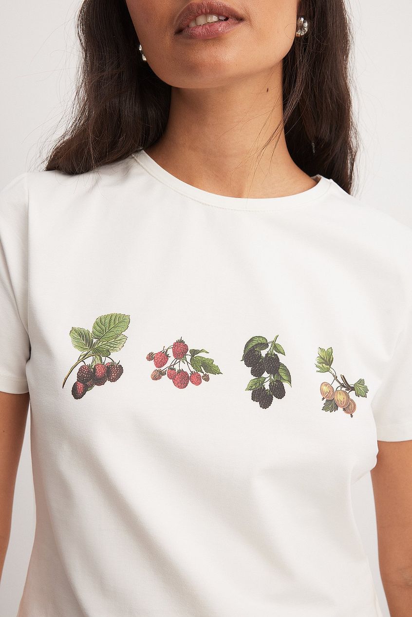 Jersey Print Detail Baby Tee