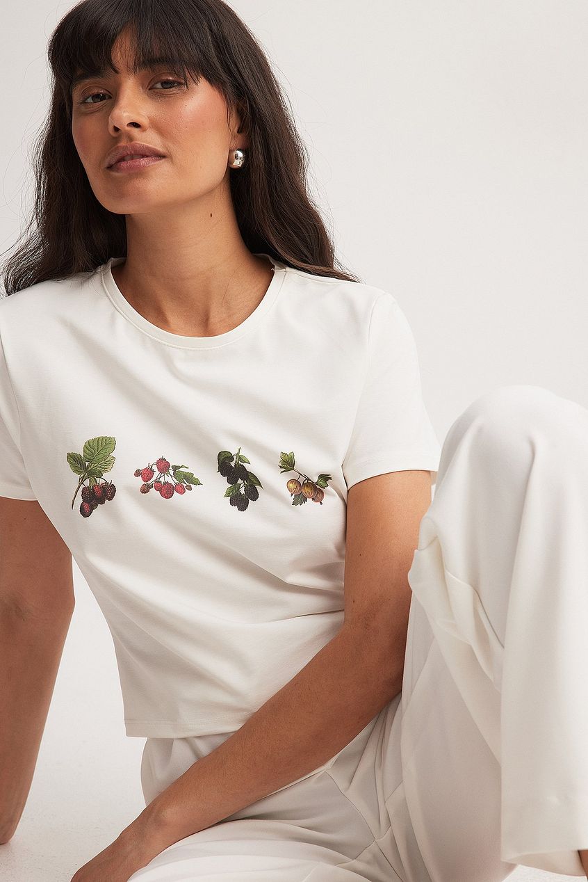 Jersey Print Detail Baby Tee