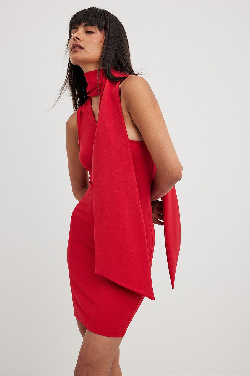Jersey Scarf Mini Dress