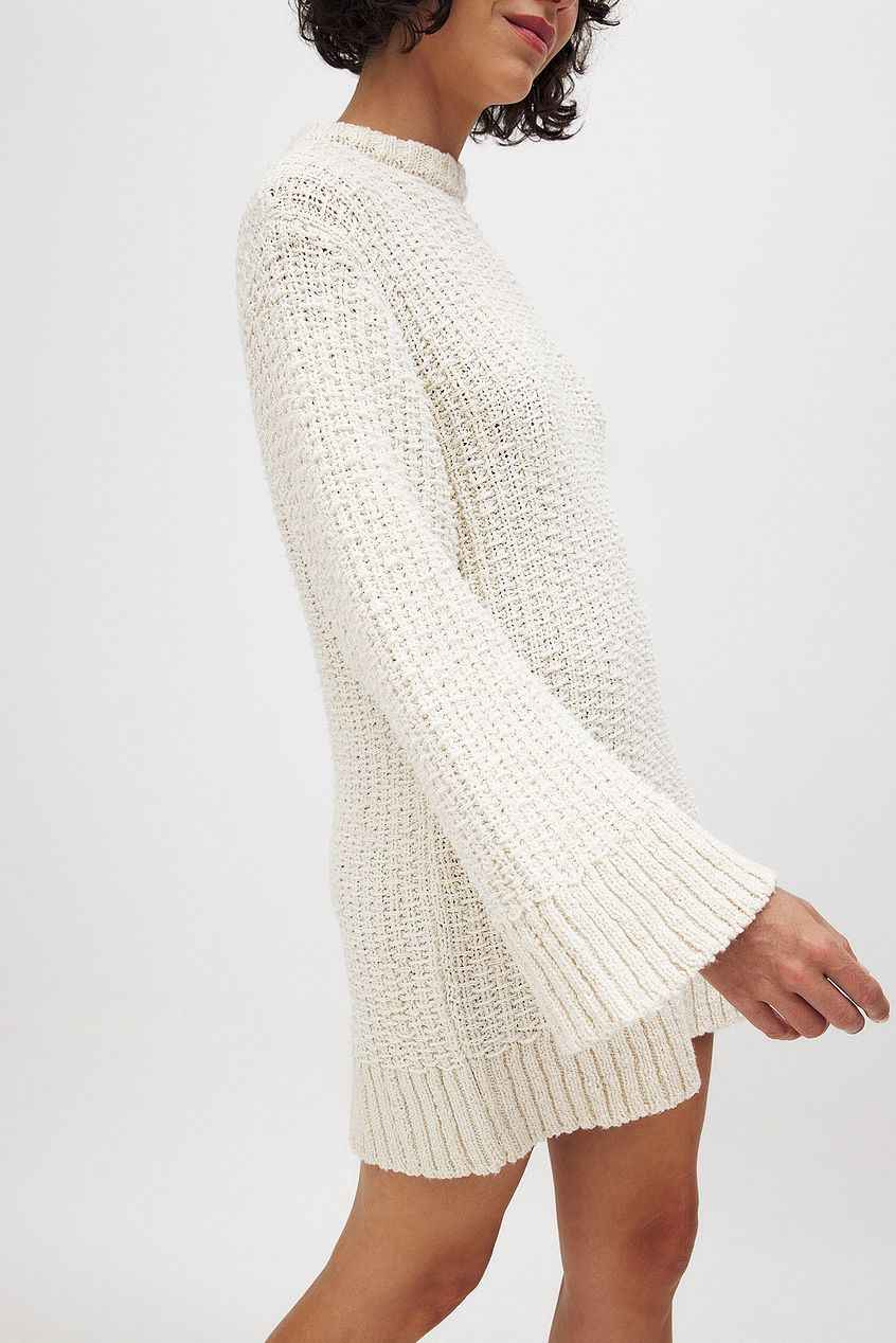 Na-kd - Knitted Long Sleeve Mini Dress