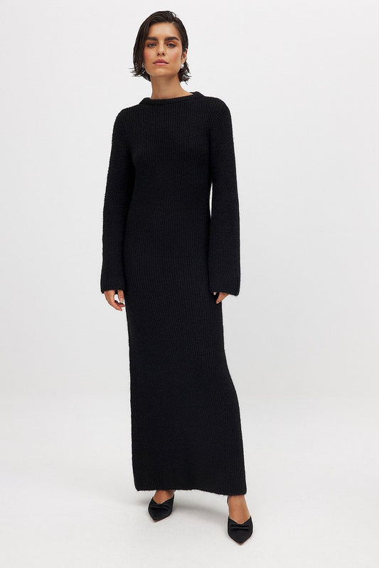 Knitted Bow Maxi Dress