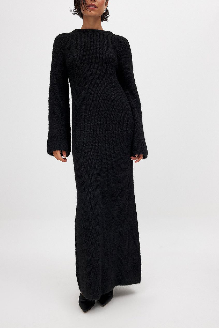 Knitted Bow Maxi Dress
