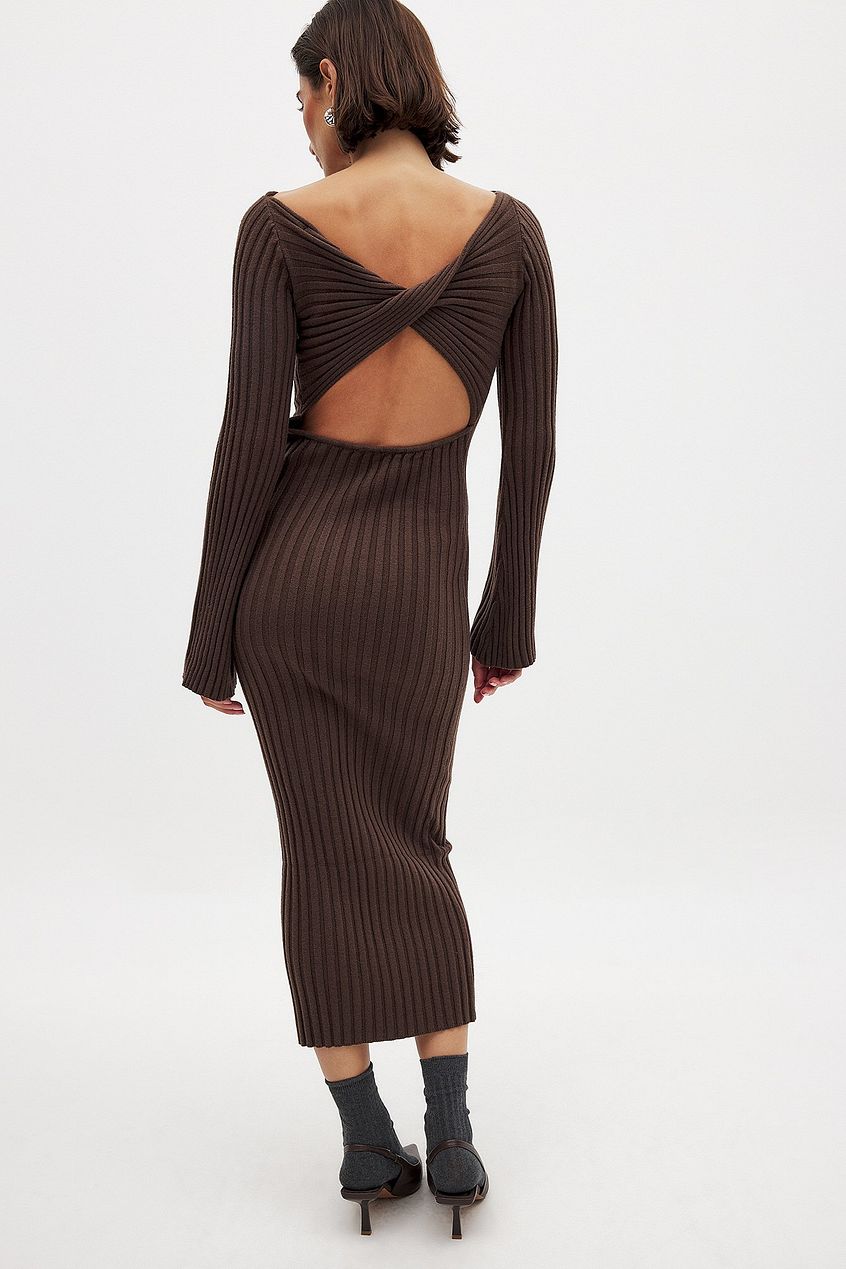 Na-kd Knitted Midi Dress