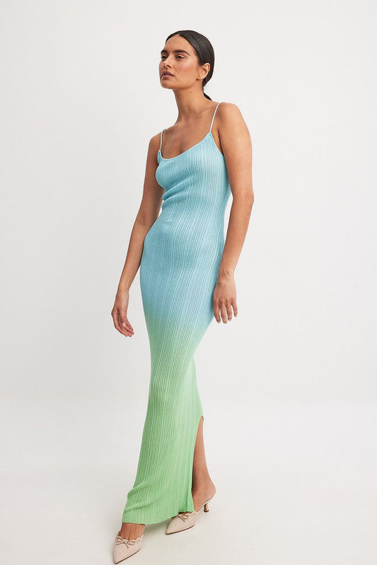 Knitted Ombre Maxi Dress