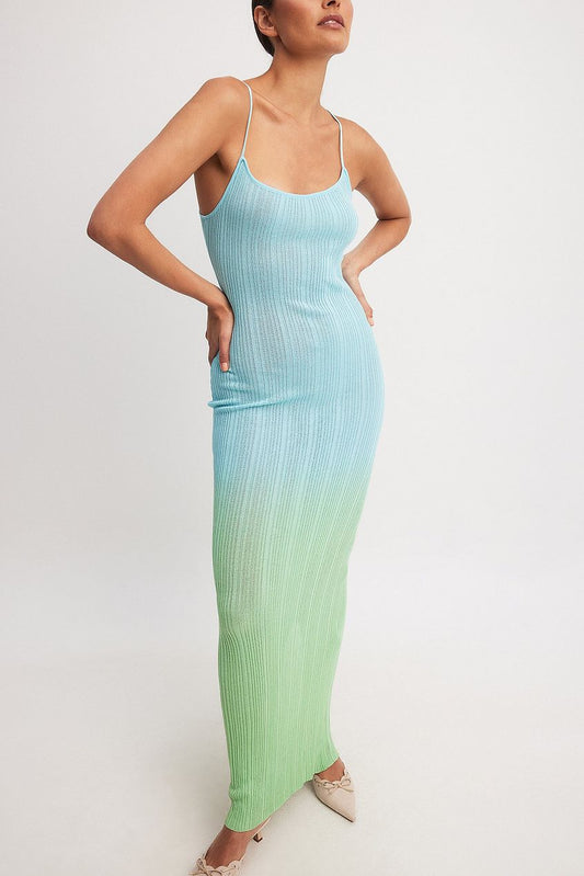 Knitted Ombre Maxi Dress