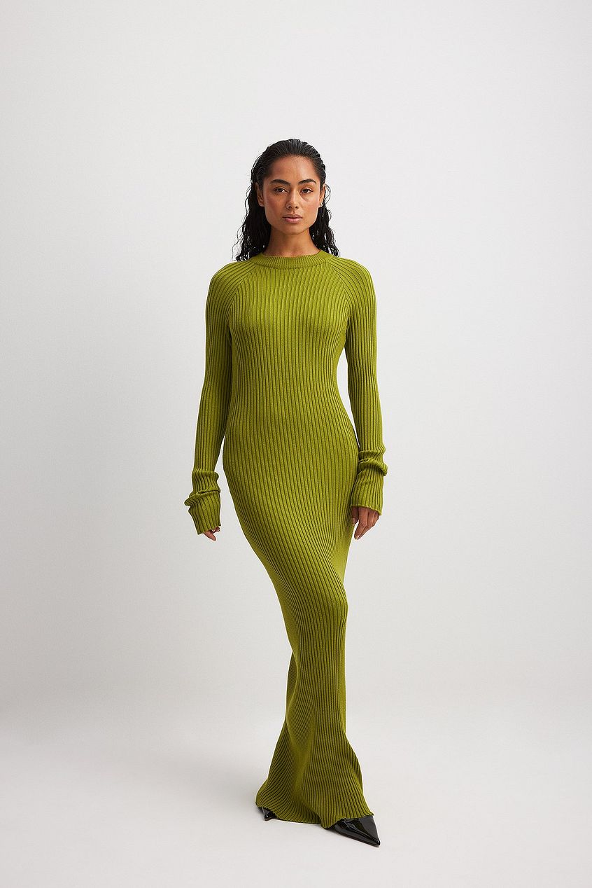 Knitted Ribbed Maxi Dress