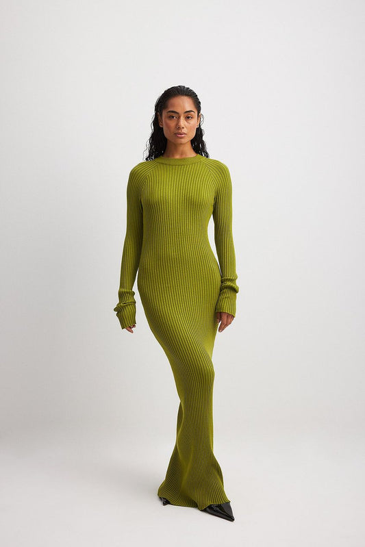 Knitted Ribbed Maxi Dress