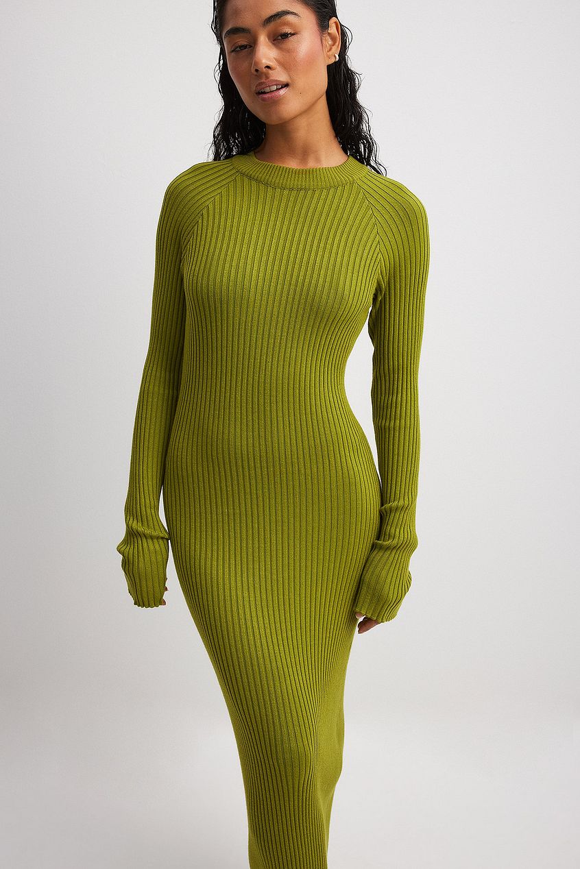 Knitted Ribbed Maxi Dress