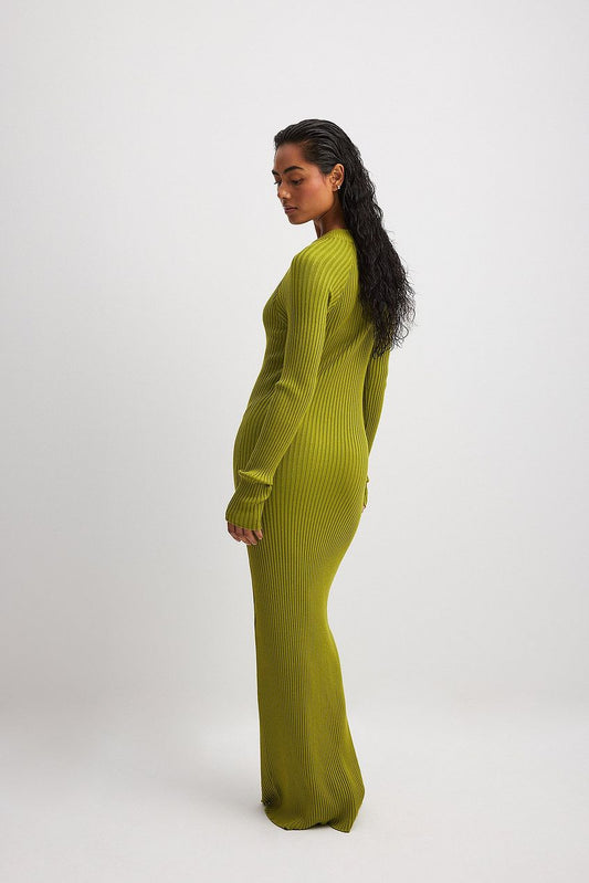 Knitted Ribbed Maxi Dress