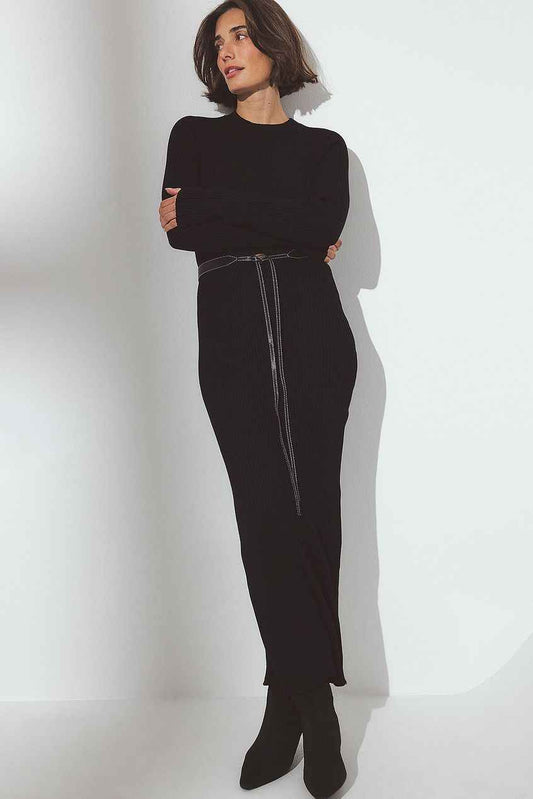 Na-kd Knitted Ribbed Maxi Dress