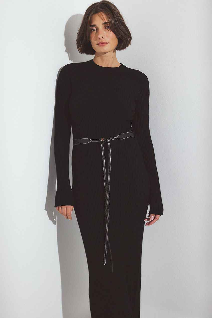 Na-kd Knitted Ribbed Maxi Dress