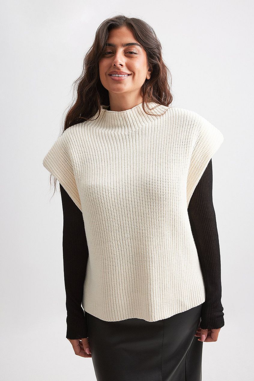 Knitted Shoulder Pad Vest