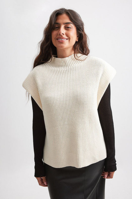 Knitted Shoulder Pad Vest