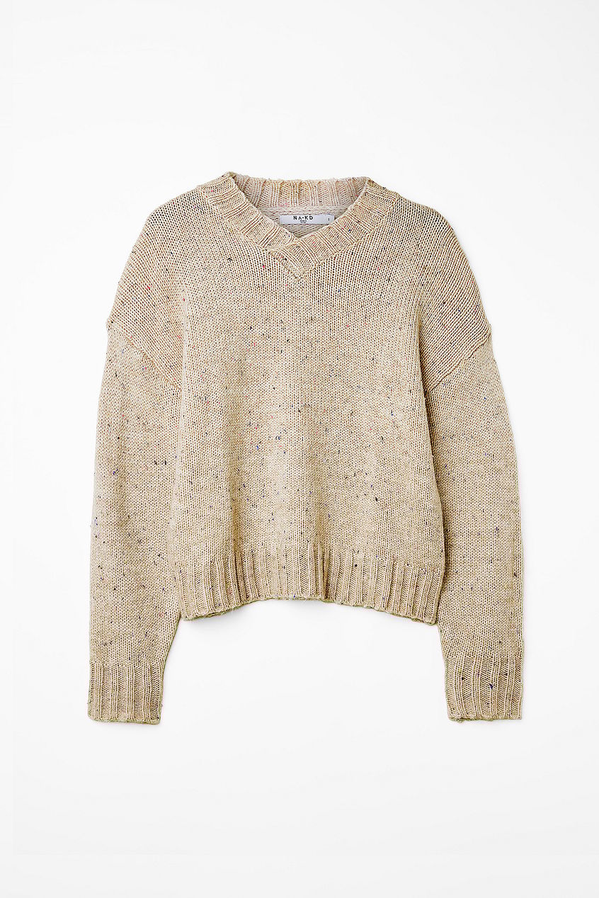 Knitted V-Neck Sweater