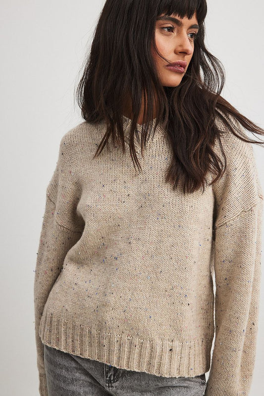Knitted V-Neck Sweater
